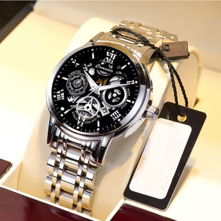 Fashion Jewelry Hollow Men's Watch Men's Waterproof Luminous Calendar